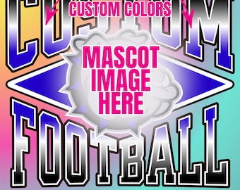 Custom Sports PNG | Mascot Sports Team | School Spirit PNG | Game Day Graphic Design | Retro Vintage | Custom Colors | Custom Sports