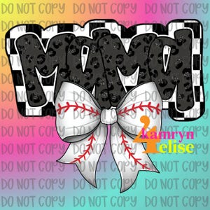 Svart basebollmamma PNG: Leopardglitterdesign (digital nedladdning)
