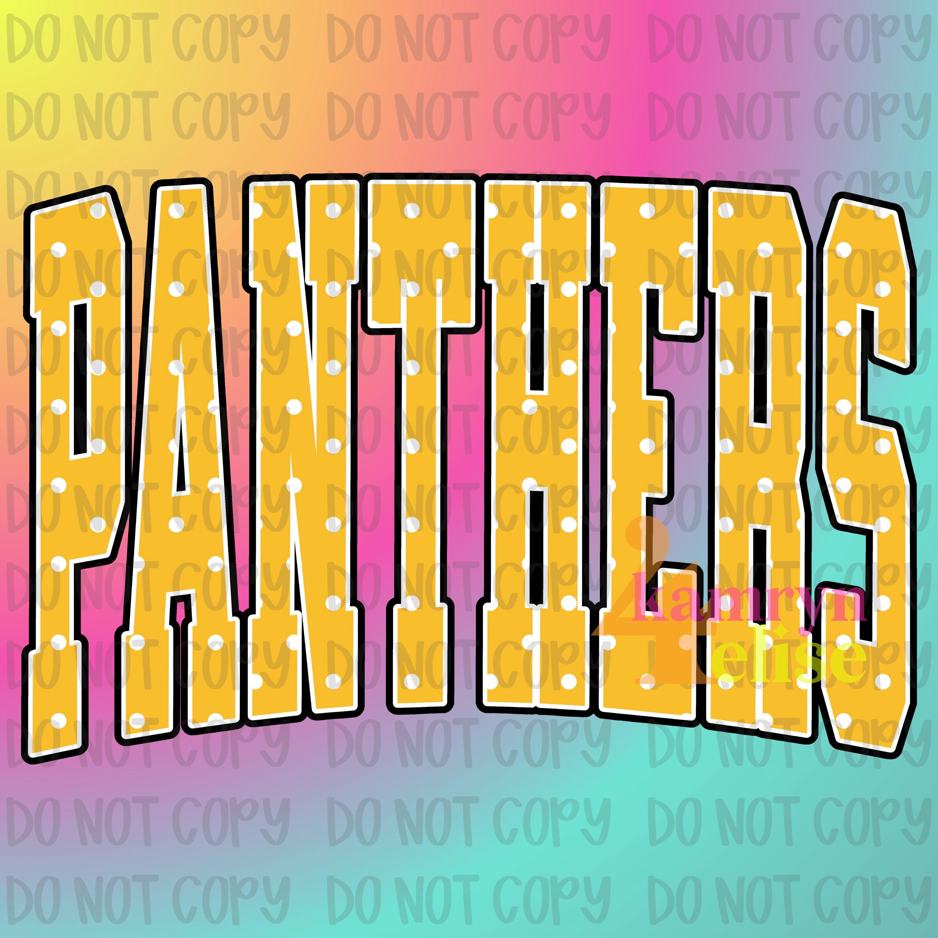 Panthers PNG | Yellow Gold Polka Dot Mascot Design | School Spirit ...