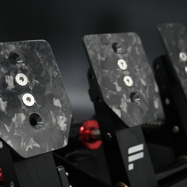 Echtes Forged Carbon Fibre Pedalplatten Tuning Kit für Fanatec Clubsport V3