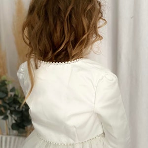 Veste boléro spécial cérémonie en satin modèle Perline de 18 mois à 14 ans image 5