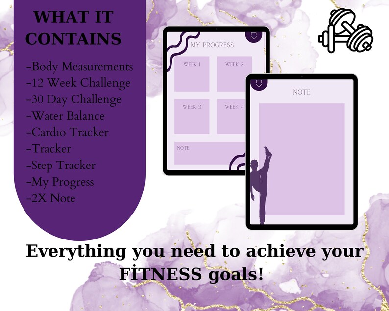 Digital FITNESS Planner, Goodnotes Fitness Planner, Fitness Journal ...