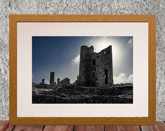 Framed print of Wheal Coates at Sunrise, Cornwall.