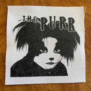 Purr Punk Rock Hund Katt Canvas Tygmärke