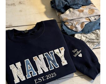 Custom Memory Sweatshirt Using Baby Clothes, Personalized Grandma or Mom Sweatshirt, Embroidered Keepsake, Baby Clothing Memory Gift