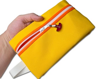 Personalized Safety Equipment-Inspired Small Pouch.  Perfect for Travel Essentials, and Great Gift for Flight Attendant