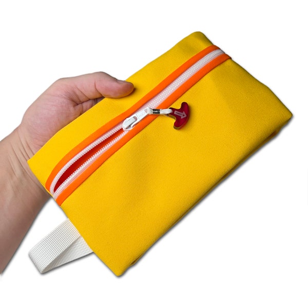 Personalized Safety Equipment-Inspired Small Pouch.  Perfect for Travel Essentials, and Great Gift for Flight Attendant