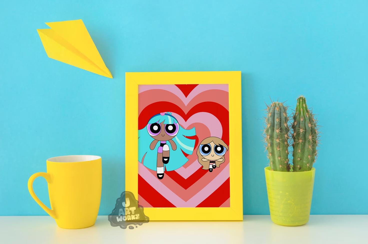Custom Powerpuff Girls Cartoon Portrait Illustration, Gift for Girls ...