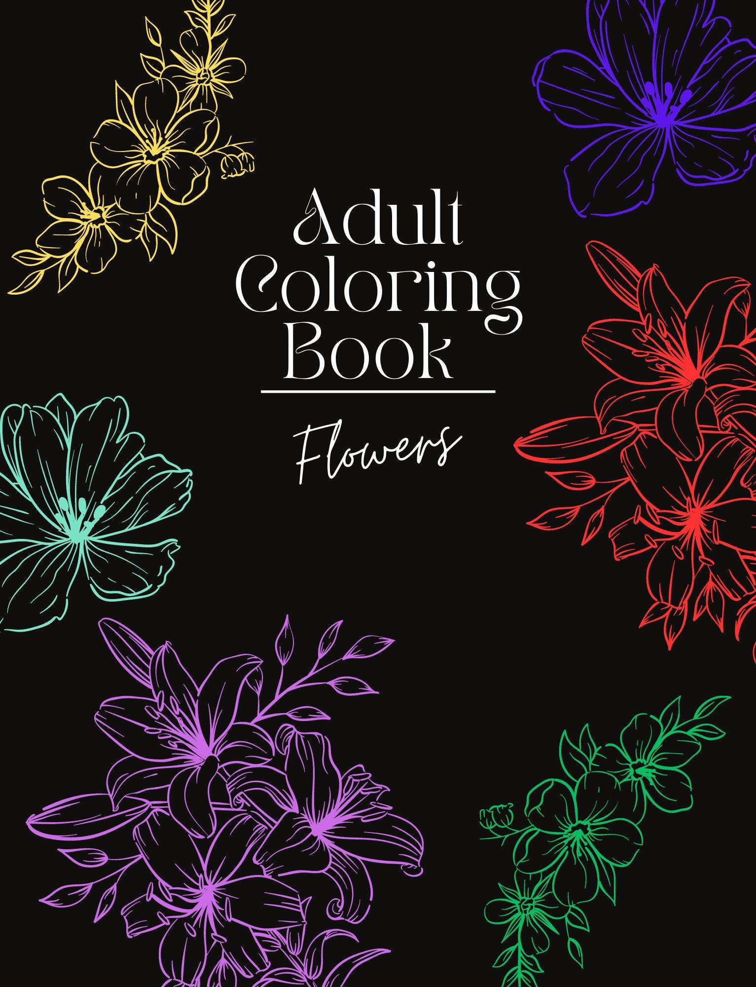 Printable Adult Coloring Book - Etsy