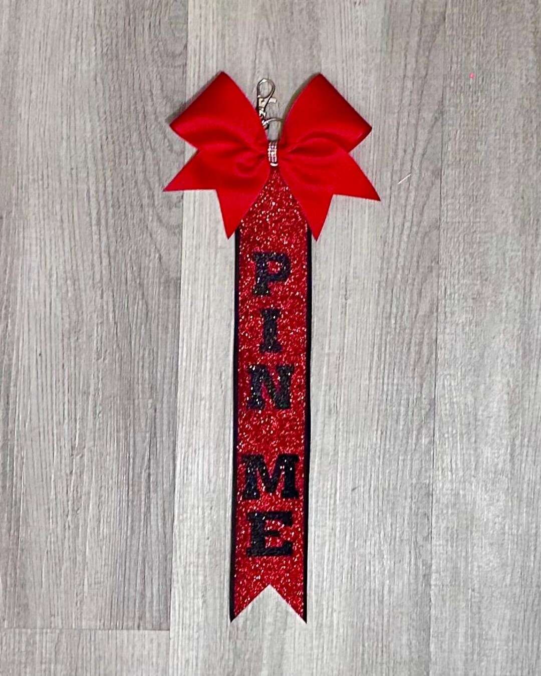 Red Cheer Ribbon Cheerleading Pin-me Ribbon – Red and Black - Etsy