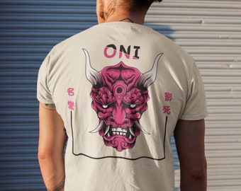 Hannya Maske Unisex Shirt, japanisches Dämon Shirt, japanische Streetwear, böse Oni Shirt, japanisches Geschenk, ästhetisches Shirt