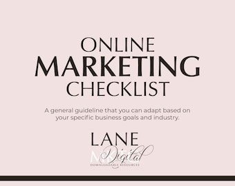 Online Marketing Checklist for Small Businesses | SEO, Social Media, Email Campaigns | Marketing Guide & Resource