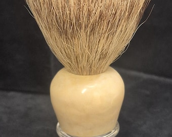 Vintage 1950s Made-Rite #400 Pure Badger Shaving Brush Lucite Handle