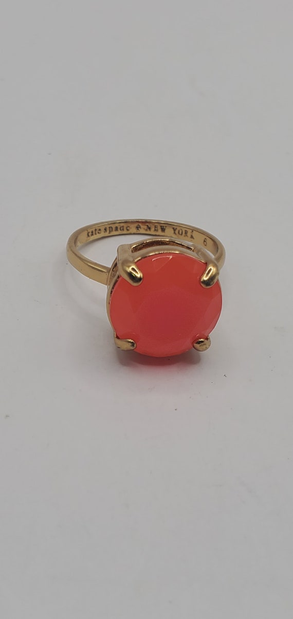 Vintage Estate Kate Spade Marked Gold Tone Ring Wi