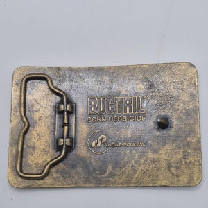 Brass Belt Buckle Advertising Corn Herbicide