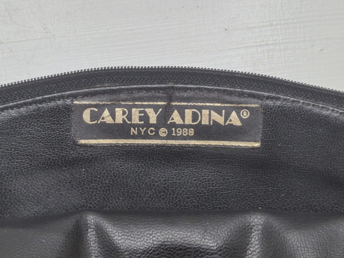 1988 Carey Adina Leopard Faux Fur Zip Pouch Clutch New York 80's Glam, foto 2 di 5