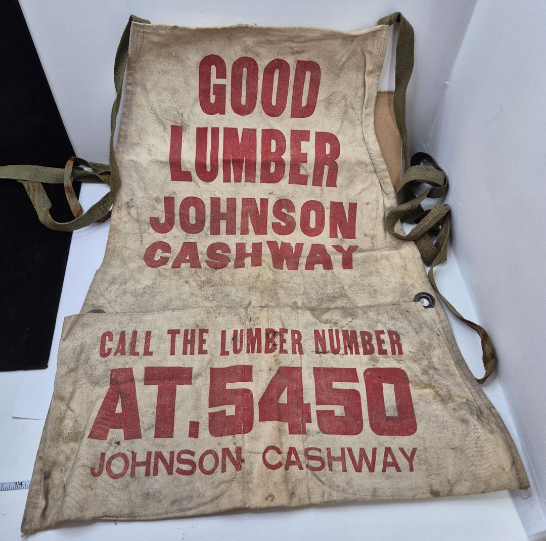 Vintage Late-mid 19th Century Johnson Cashway Lumber Nail Apron - Etsy