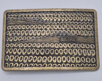 Brass Belt Buckle Advertising Corn Herbicide