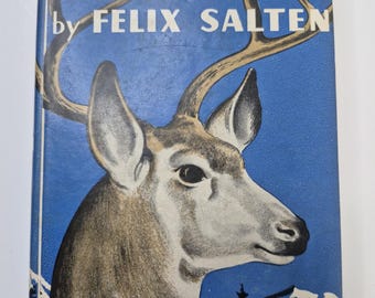 Bambi by Felix Salten Wartime Reprint (1942-1945) with Dust Jacket