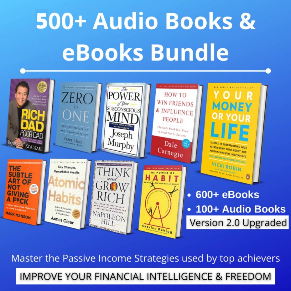 500 Life Changing Motivational Audio Books and Ebooks W/ 4 BONUS E
