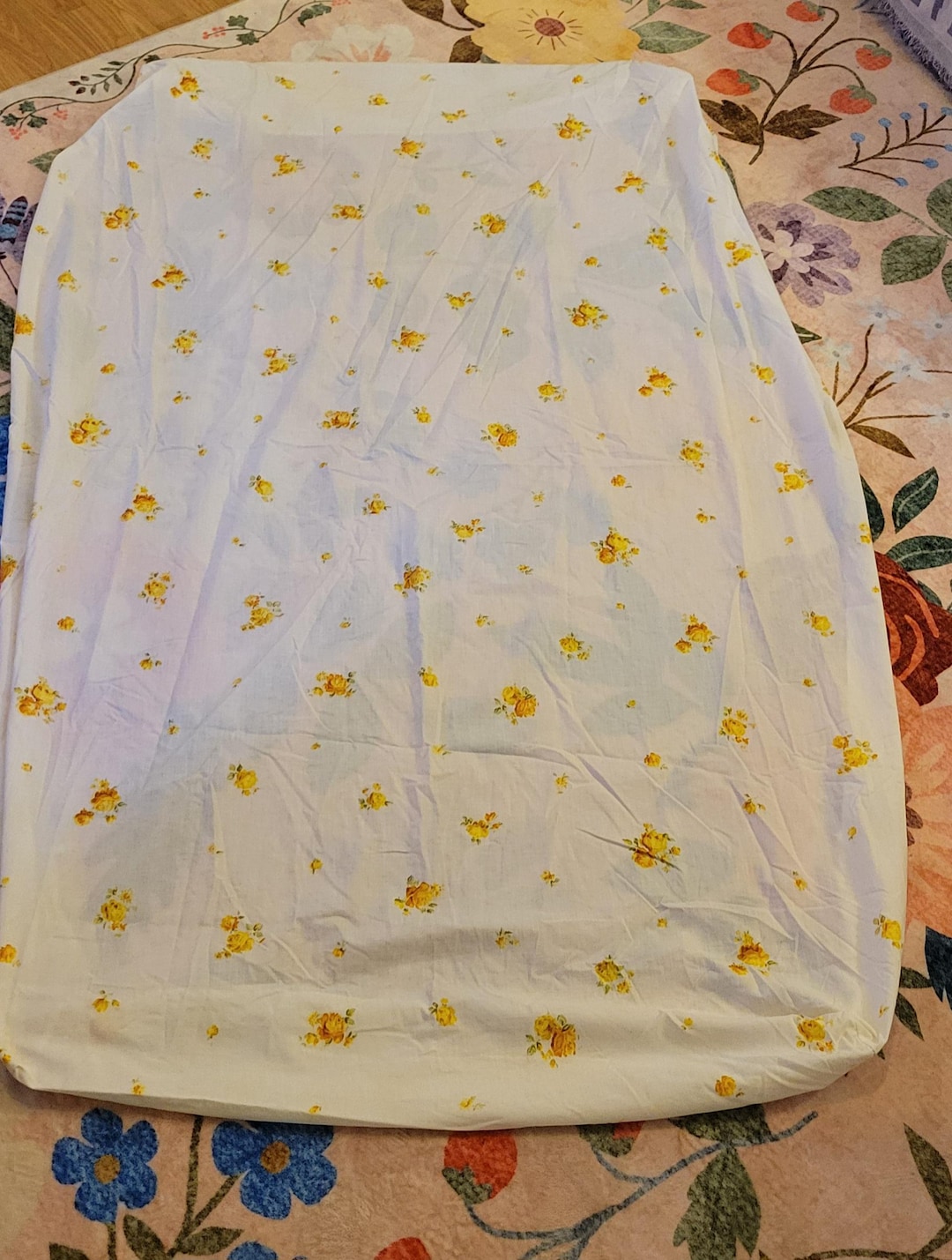 Yellow Roses Pattern Twin Fitted Vintage Sheet Floral Jcpenney - Etsy