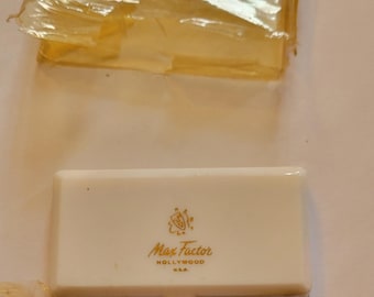 Brocha compacta negra Max Factor Vintage para maquillaje de pestañas, nueva, sin usar.