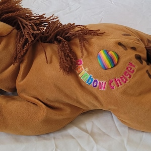 Peluche de caballo y poni arcoíris grande de Lisa Frank, de 22 pulgadas, vintage, de los años 90 imagen 1