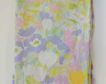 Sears Vintage Voll Doppel Spannbettlaken Pastell Blumendruck Blumen