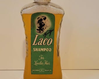 Laco Vintage Shampoo Glas Flasche 1950er Jahre