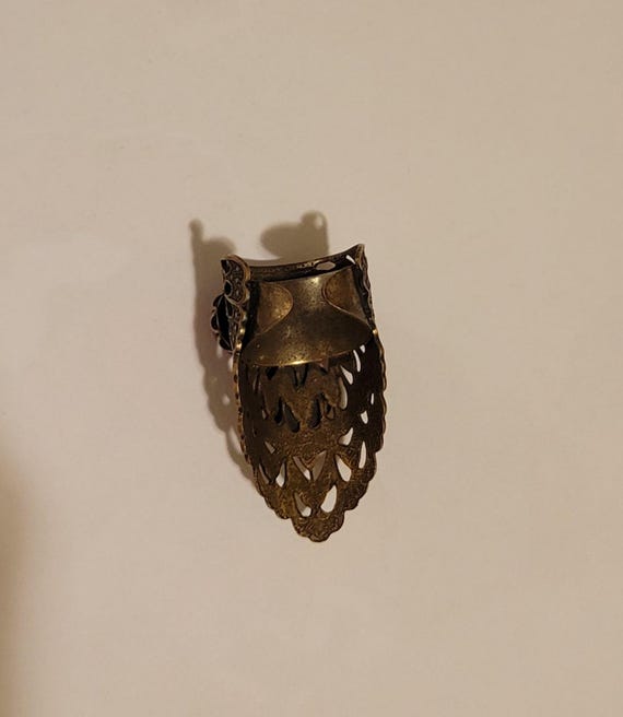Shield Style Vintage Statement Ring Adjustable Re… - image 5