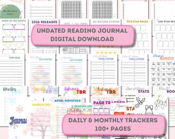 Book Journal Digital Download | Ultimate Bundle | 115 Pages