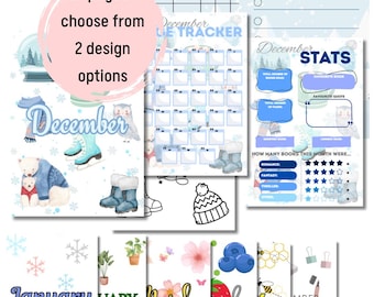 Book Journal Monthly pages | 3 Month Bundle