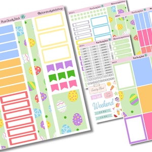 Easter Weekly Sticker Kit | Vertical Planner Stickers | Decorative and Functional Planning | WK23