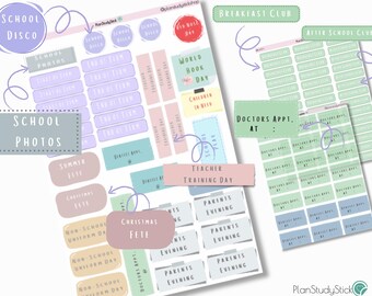 Parent Pack Planner Stickers | School Reminders, Appointments