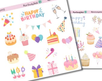 Birthday Celebration Stickers | Matte or Glossy