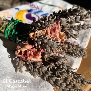 Lavender, rosemary, wheat, rose incense... for spiritual cleansing. Also as a floral offering for your altar. Read description below.
