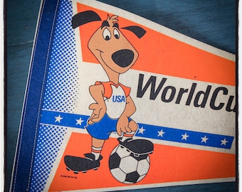 Vintage Filz Souvenir Wimpel, Fussball WM 1994 in den USA