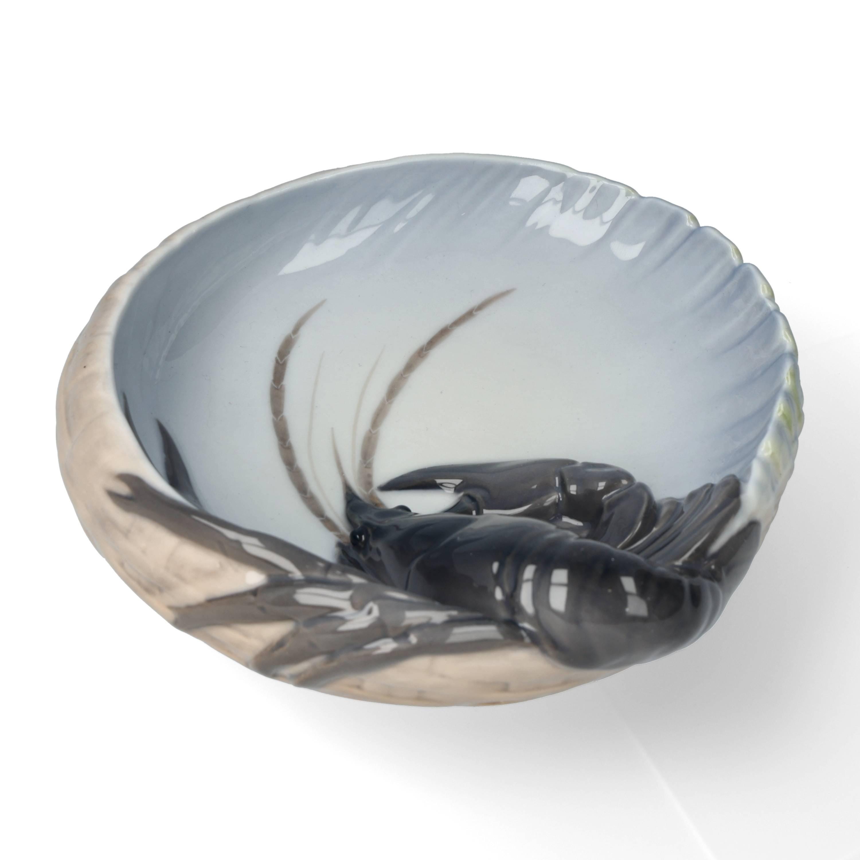 ロイヤルコペンハーゲン「ロブスターボウル」1960年代　ヨルゲン・バルスロフ ヴィンテージ ロイヤル コペンハーゲン 磁器ボウル ロブスター付き