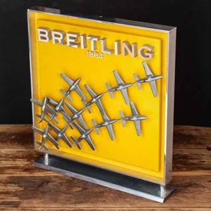 Breitling advertising sign, p-51 mustangs airplanes