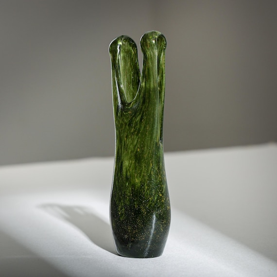 Kosta Boda / Kjell Engman ガラス花瓶 Kosta Boda Catwalk Green 花瓶 – Kjell Engman デザイン
