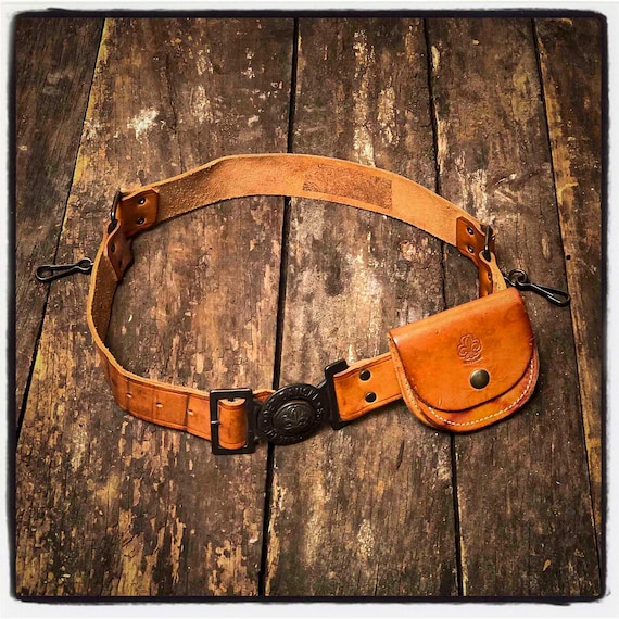 ベルト vintage leather pochette belt Vintage Danish Scout Leather Belt With Pouch - Etsy