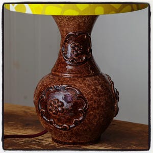 A vintage ceramic stoneware table lamp Denmark 1960s, vintage Scandinavian studio pottery, Danish Design