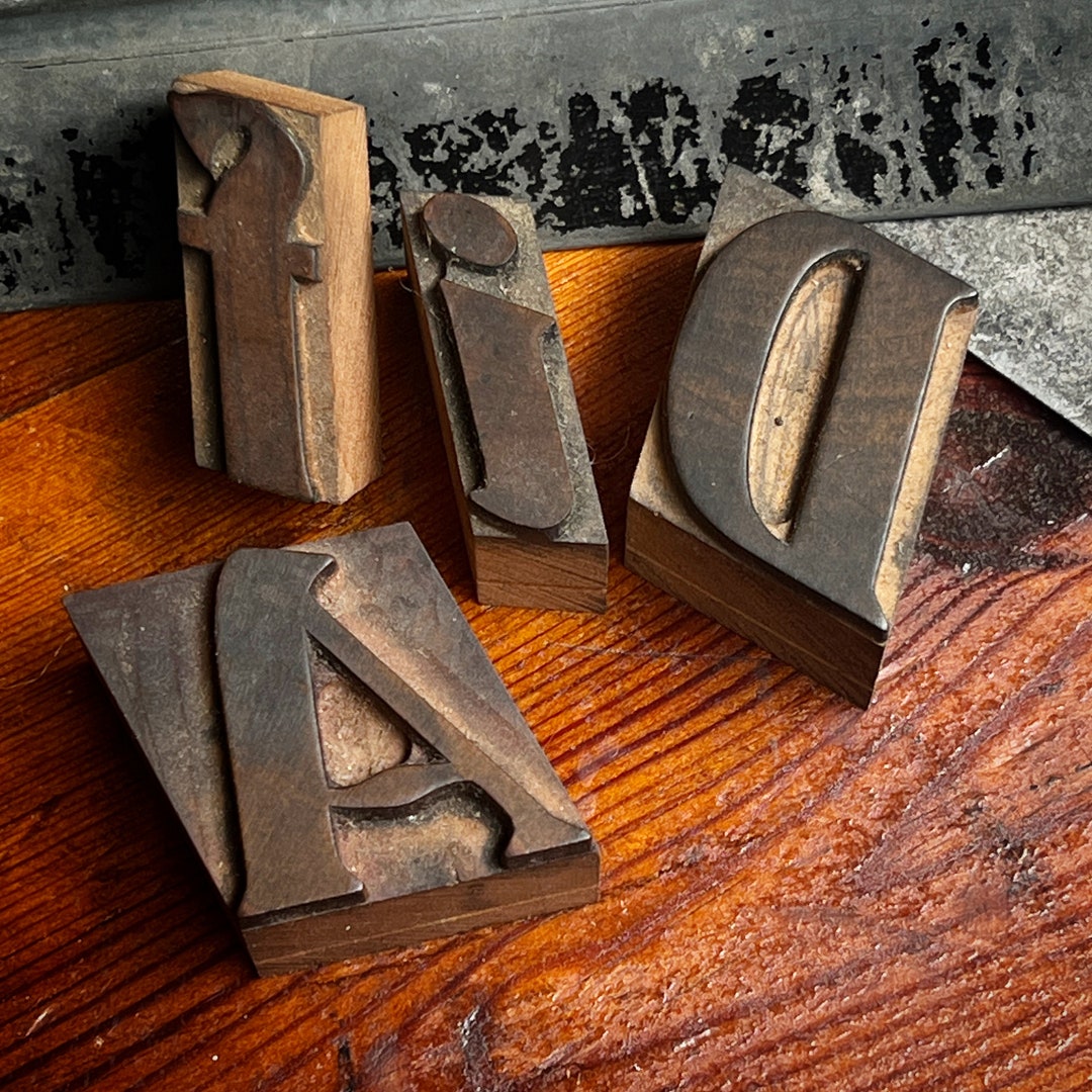 Vintage Wood Letterpress Block, 1940s Printing Letter (1.4 Inch) - Etsy