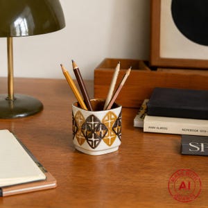 Vaso vintage Royal Copenhagen Fajance di Ellen Malmer, ceramica danese della metà del secolo