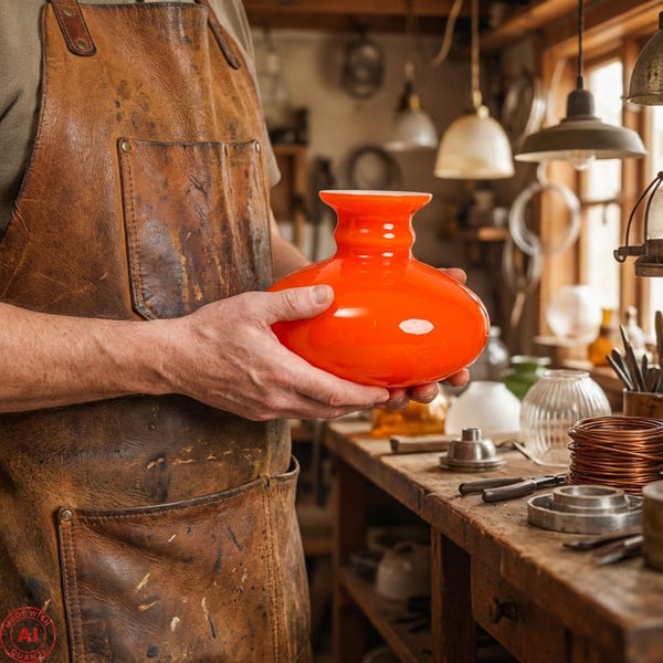 Ø: 4.1 cm (1.6 inches) Holmegaard Opal Glass Lamp Shade – Vintage Danish Design