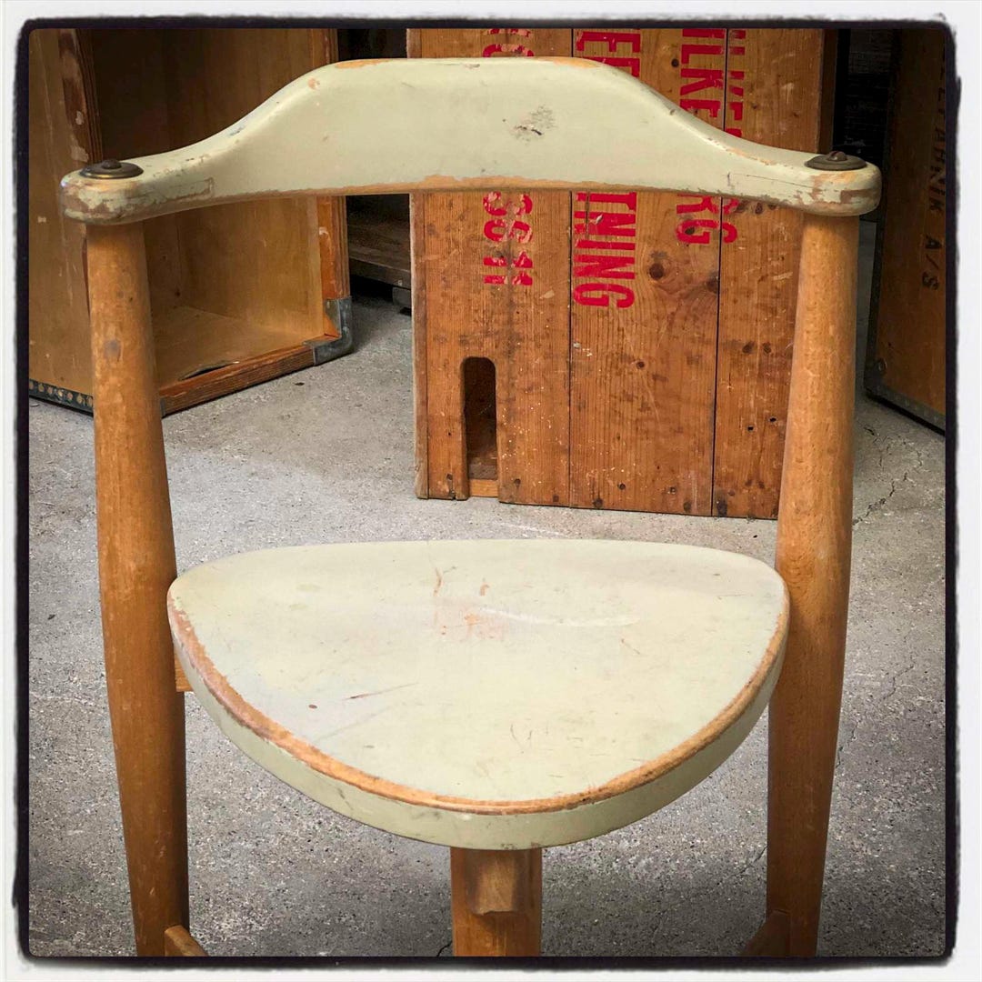 Vintage Children's Chair in Wood - Etsy