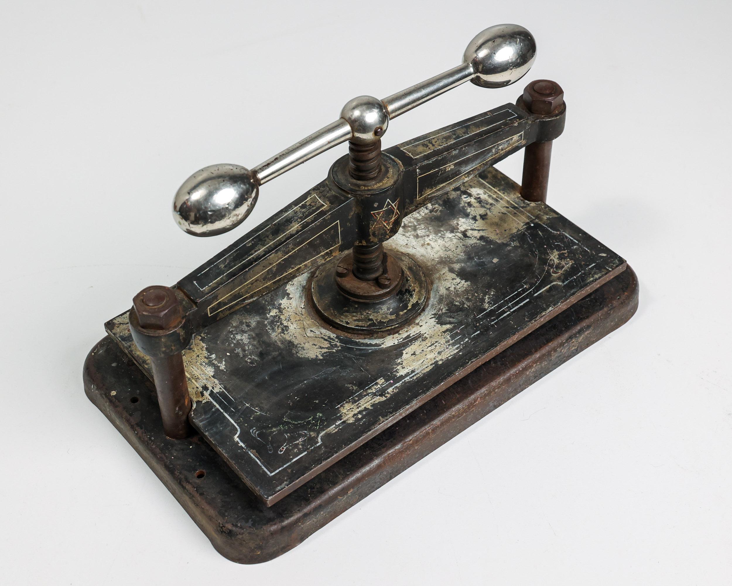 Vintage Hand-operated Bookbinding Press – Red & Black Models, Circa ...