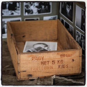 Vintage wood Box, PAGY Brand, Net 5 kg, Protoben Figs