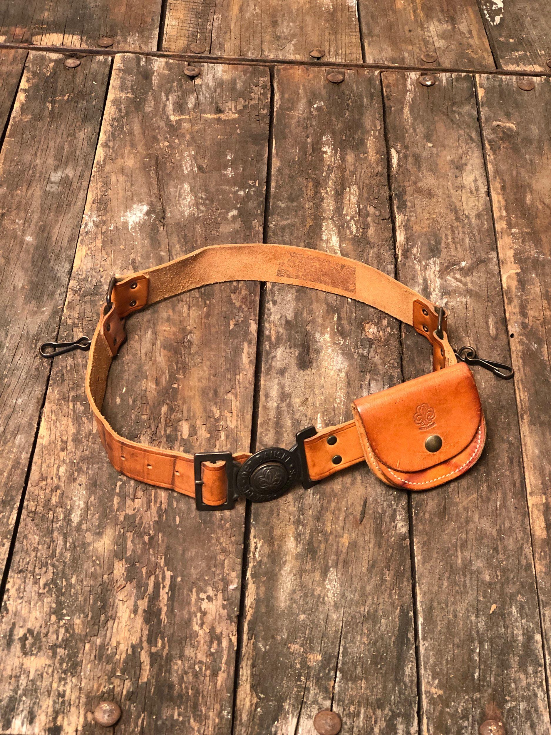 ベルト vintage leather pochette belt Vintage Leather Belt Pouch - L | Snakehive