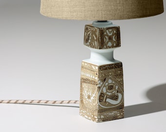 Vintage Royal Copenhagen Denmark, Baca, table lamps, designed by Nils Thorsson.